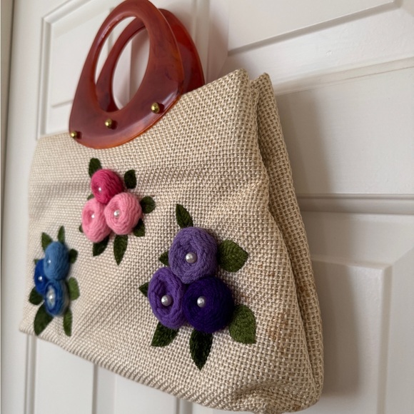 Vintage Floral Embellished Handbag - Picture 3 of 9